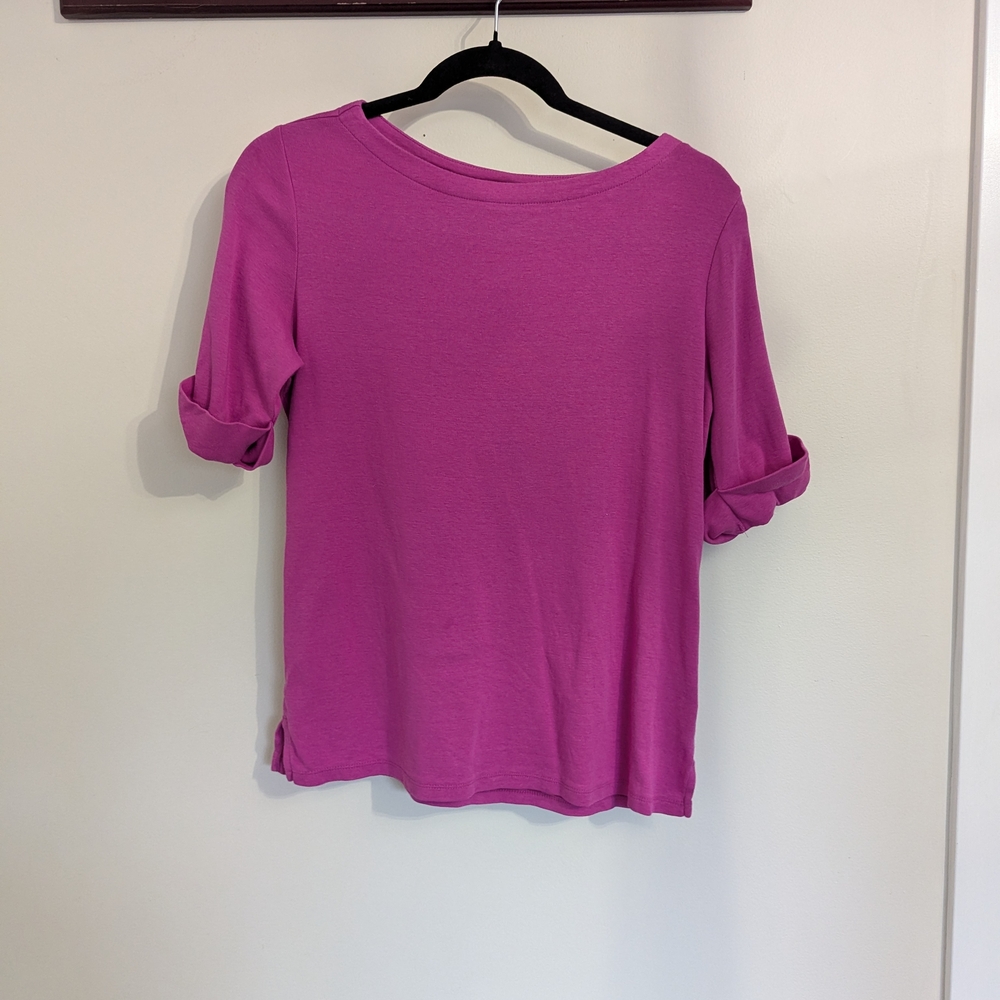 Karen Scott Fuchsia Short Sleeve Top